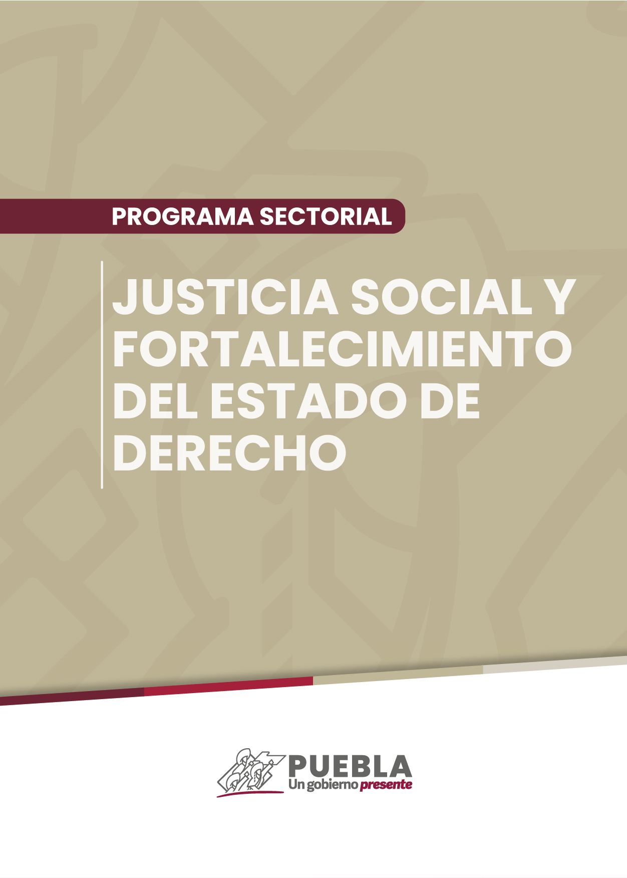 Portada del Programa Sectorial Justicia Social y Fortalecimiento del Estado de Derecho
